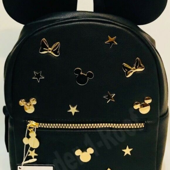 Disney Mickey Mouse Gold Embellished Mini Book Bag - Picture 6 of 6
